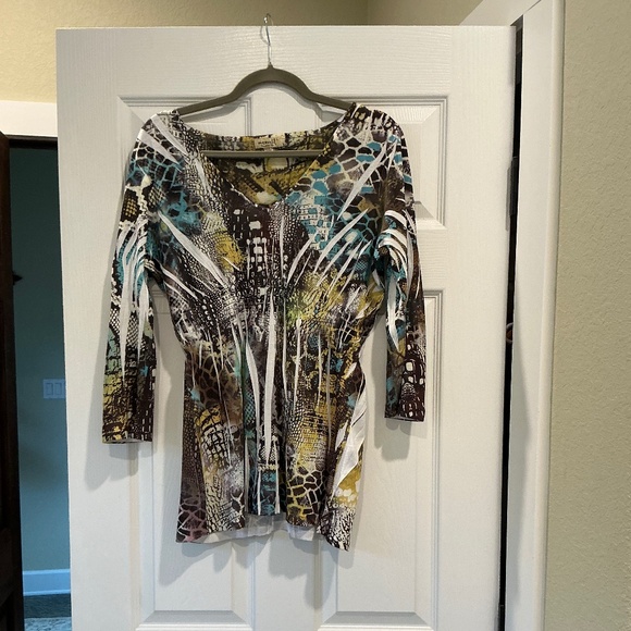 One World Live and Let Live L 3/4 sleeve - Picture 1 of 3